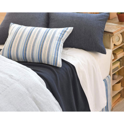 Interlaken Ink Matelasse Textured Cotton Coverlet